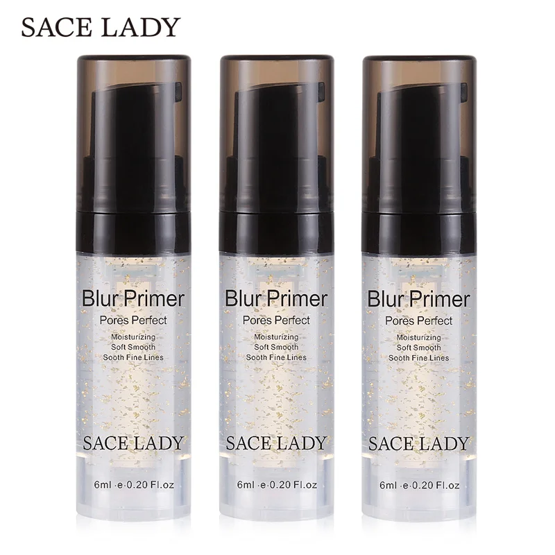SACE LADY Blur Primer основа для макияжа основа для лица 24 к Золотая основа масляный праймер контроль Профессиональный матовый макияж поры бренд Косметика - Цвет: 03 Blur Primer x3