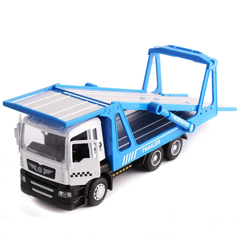 Best selling 1:50 sound and light pull back alloy model simulation die-casting traffic rescue trailer toy free shipping |