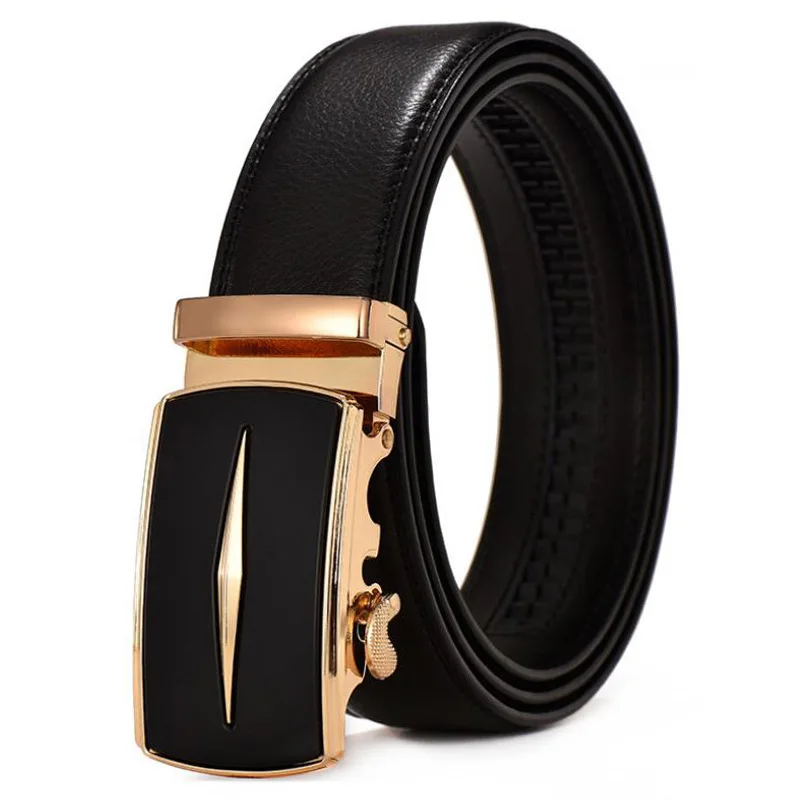 new leather male automatic buckle belts for men authentic girdle trend men's belts leather luxury brand leather belt