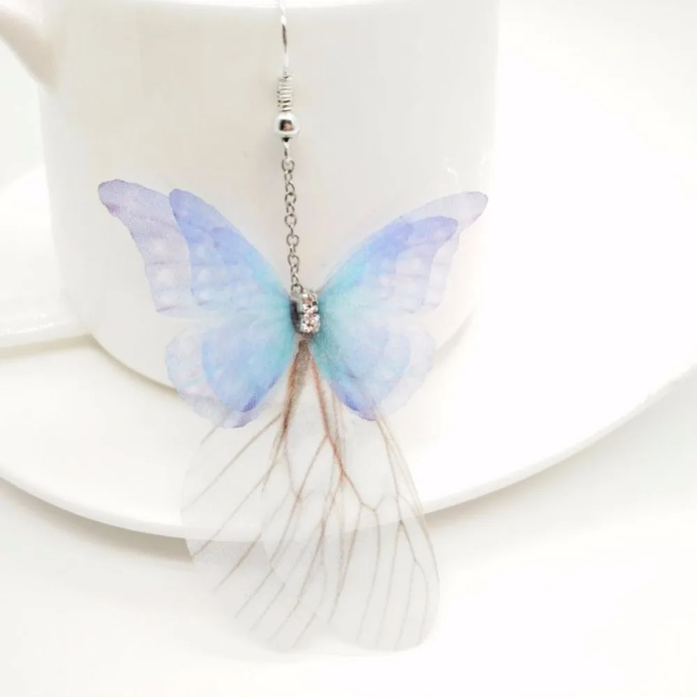 1 пара женской обуви модные ручной работы со стразами красочные 3D пряжа Бабочка