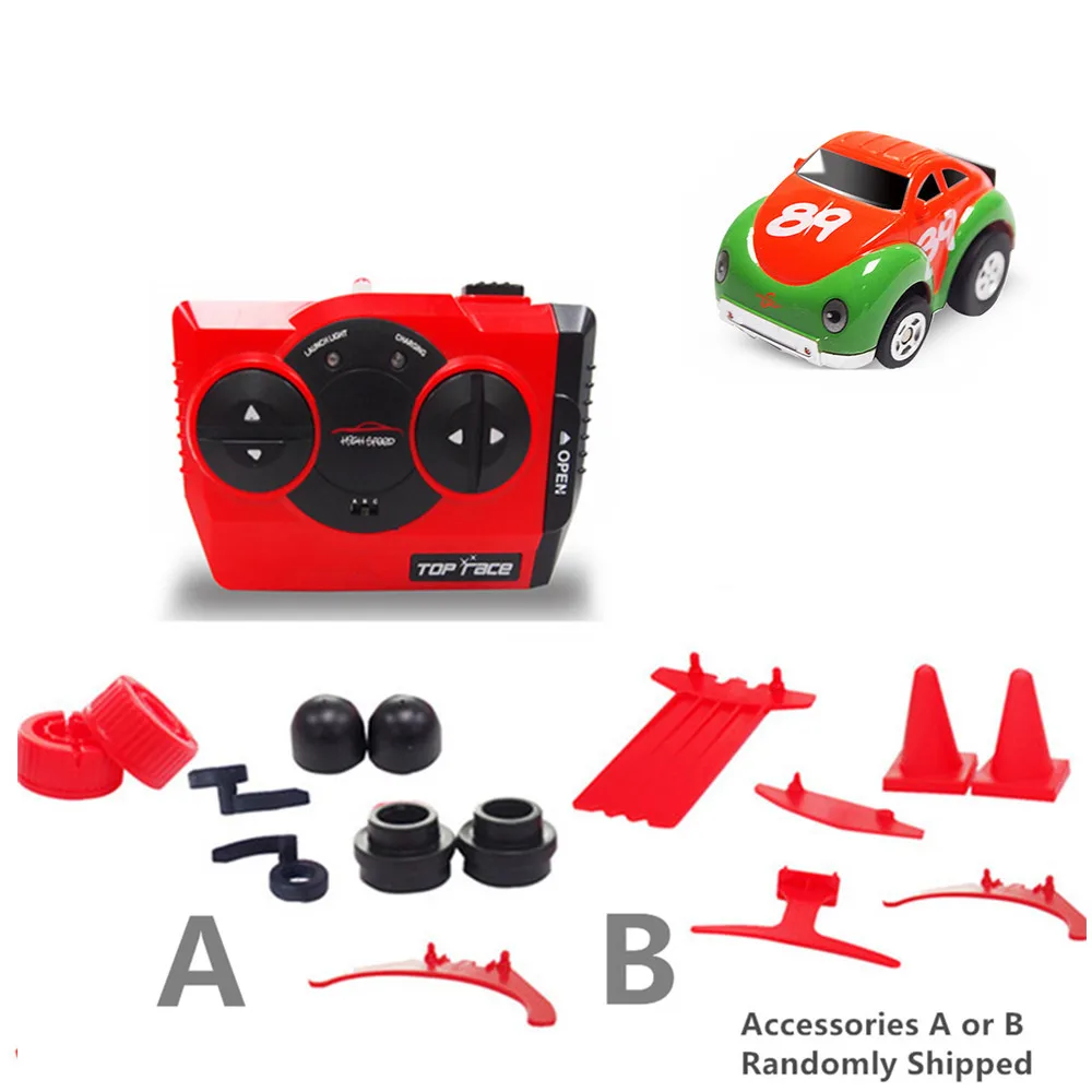 Meibeile Kids Juguetes маленький Радиоуправляемый трюковый автомобиль Carros мини-мультяшный автомобиль с дистанционным управлением для мальчиков с колесами или дорожными препятствиями - Цвет: NO.4