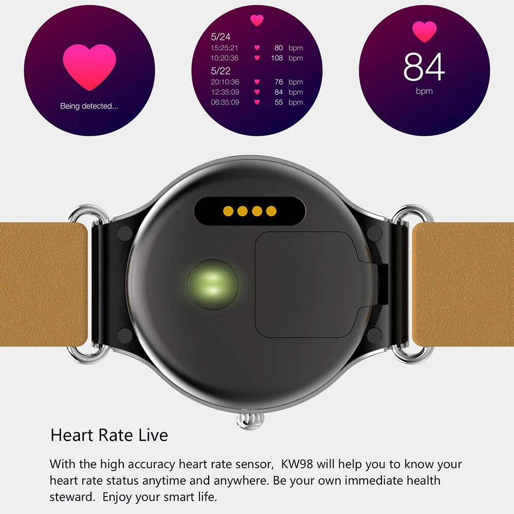 696 KW98 3g Smartwatch телефон Android 5 1 39 дюймов MTK6580 8 Гб rom gps Сердечного ритма шагомер KingWear