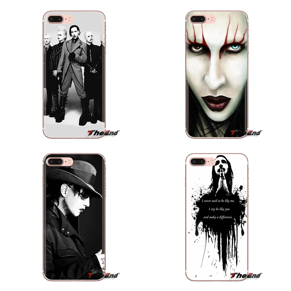 Soft Transparent Skin Cover For iPod Touch Apple iPhone 4 4S 5 5S SE 5C 6 6S 7 8 X XR XS Plus MAX UK Marilyn Manson Brian Warner |