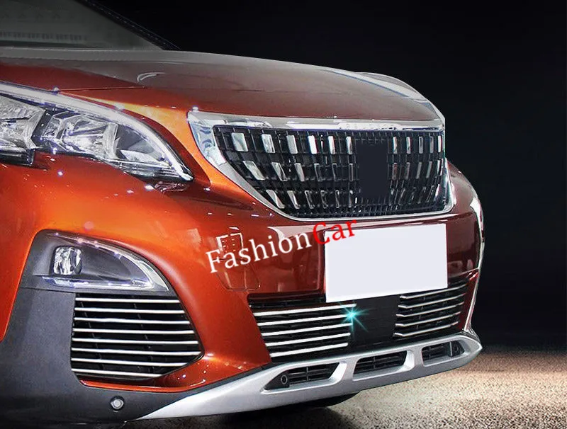 Подходит для peugeot 3008/GT 5008GT- автомобильный Стайлинг Нержавеющая сталь передняя решетка гоночные решетки отделкой 26 шт./компл. авто аксессуары