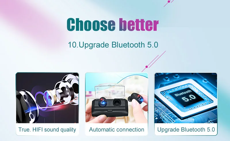 Беспроводные наушники Artisome TWS, Bluetooth 5,0, гарнитура с шумоподавлением, наушники 9D, стерео наушники с микрофоном, можно заряжать телефон