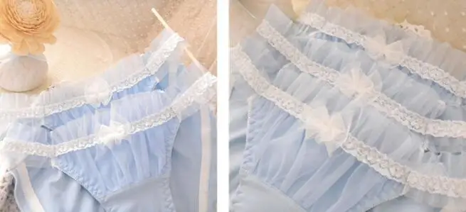 Новинка года, настоящие фотографии, Размеры M, L, XL, милые хлопковые кружевные трусики принцессы в стиле Лолиты, нижнее белье, трусики-стринги WP340