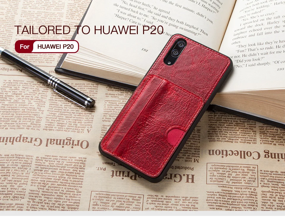 Для huawei P20 чехол, Роскошная натуральная кожа, задняя крышка для huawei P20, чехол-кошелек, защитная сумка для телефона, с отделениями для карт