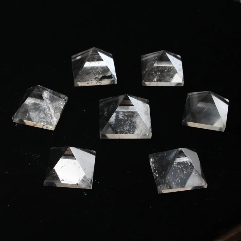 1pc Natural white clear Quartz crystal pyramid healing fengshui crystals miner | Дом и сад