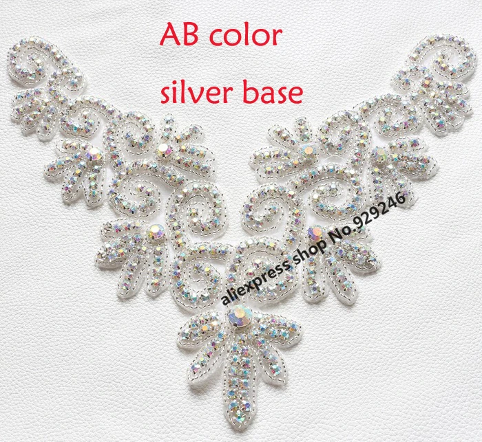 Аппликация Стразы с прозрачным кристаллом для декольте украшение свадебного