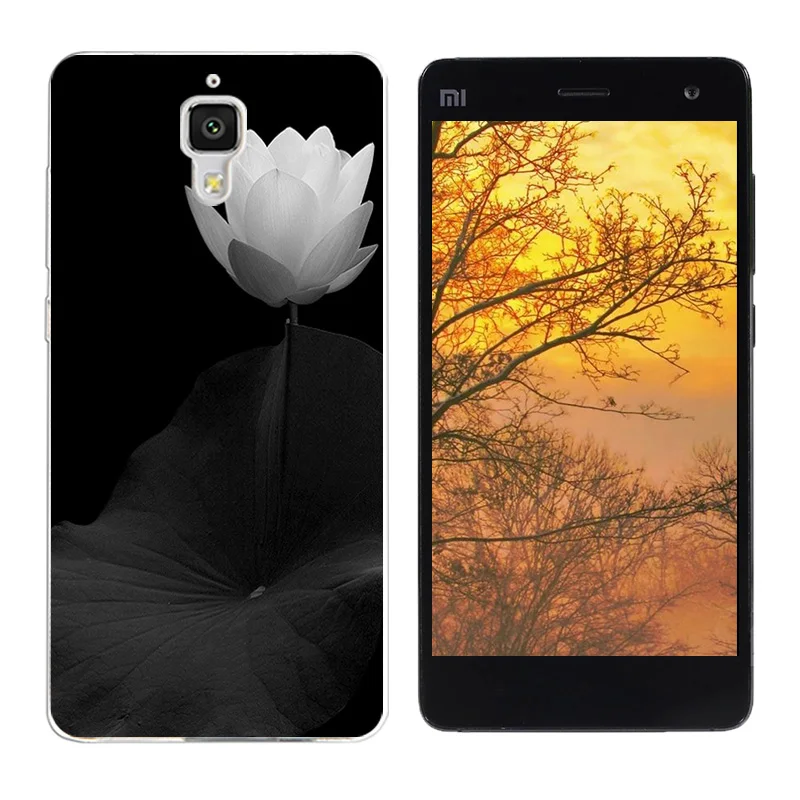 Для Xiaomi Mi4 M4 силиконовый чехол ТПУ для Mi 4 мягкая задняя черная крышка Золотой