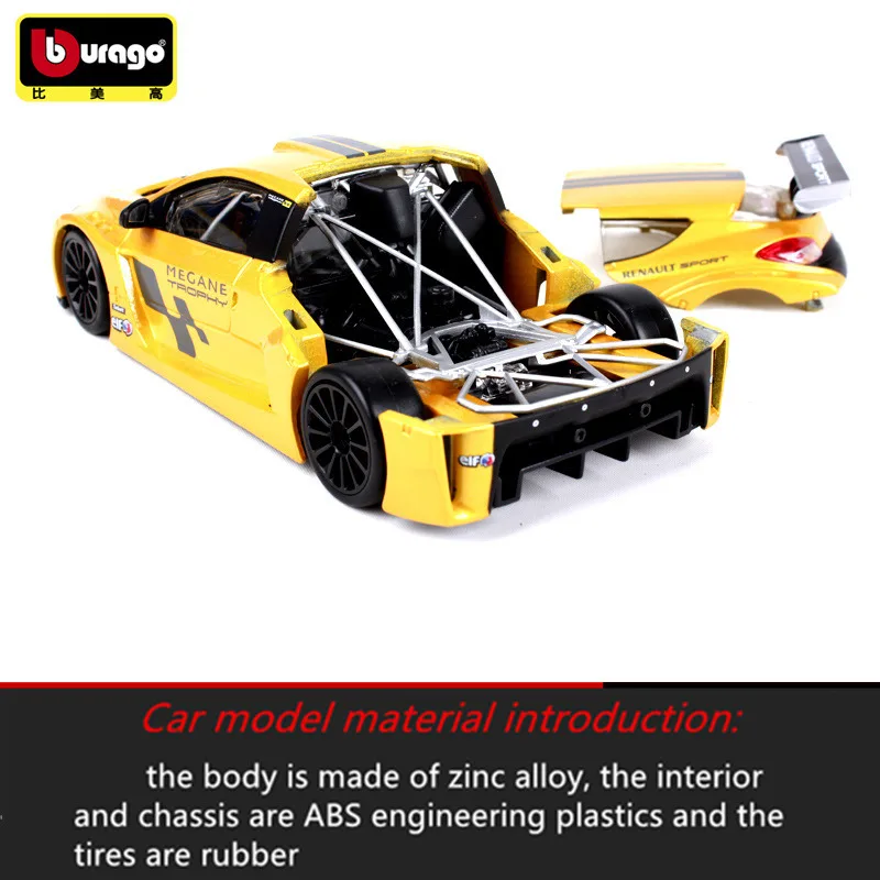 Bburago 1:24 Renault Megane Speedway моделирование сплав модель автомобиля ремесла украшения Коллекция игрушек инструменты подарок