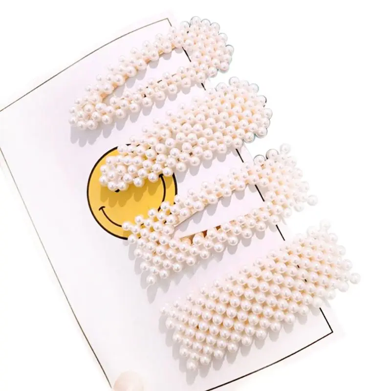 Заколки для волос 4 шт./компл. новые женские заколки с милыми маленькими бусинами