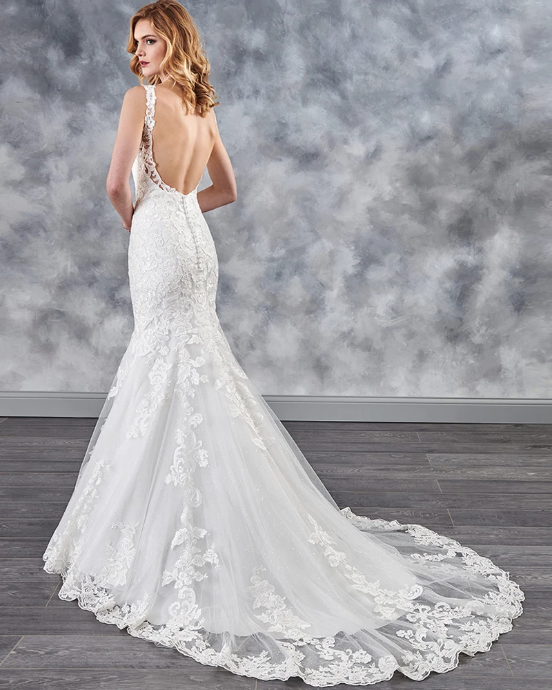 Свадебное платье русалки без спинки Vestido de Noiva Sereia Princess Abito da Sposa с открытыми плечами Hochzeit Kleider свадебное платье