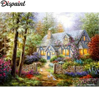 dispaint full squareround drill 5d diy diamond painting house flower embroidery cross stitch 3d home decor a10398