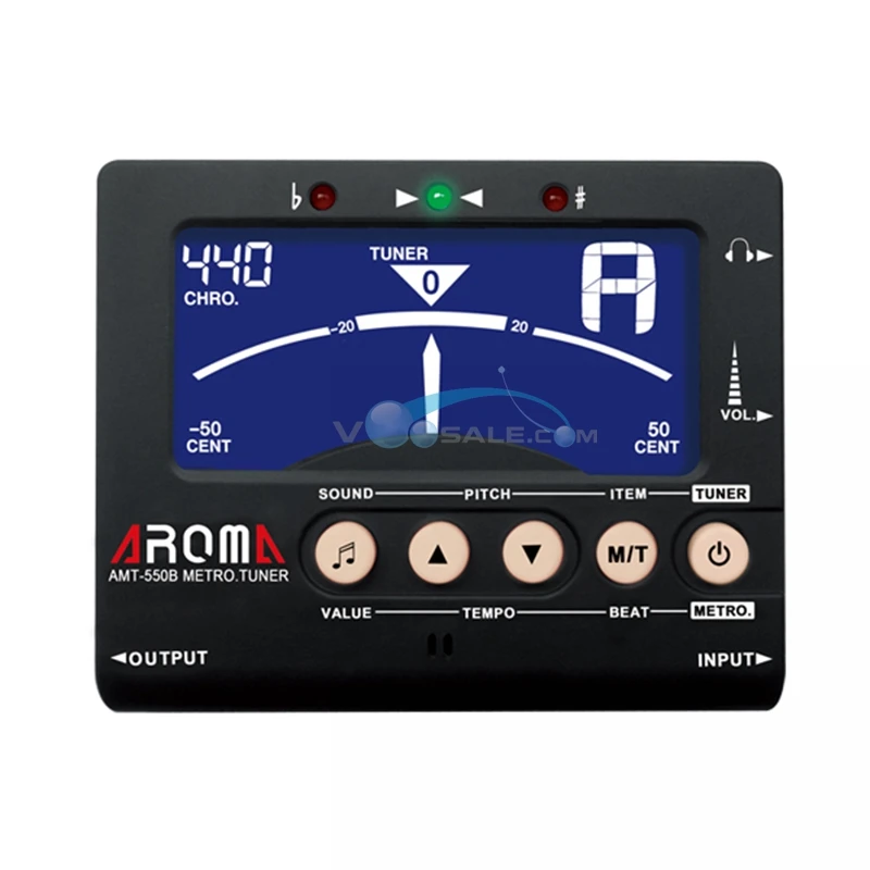 AMT-550B Aroma Metro-tuner Metronome Tuner and Tone Generator 3 in 1 AMT550B Loud Sound Guitar Accessories | Спорт и развлечения
