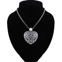 wholesales jewelry sand flower heart pendant for women men