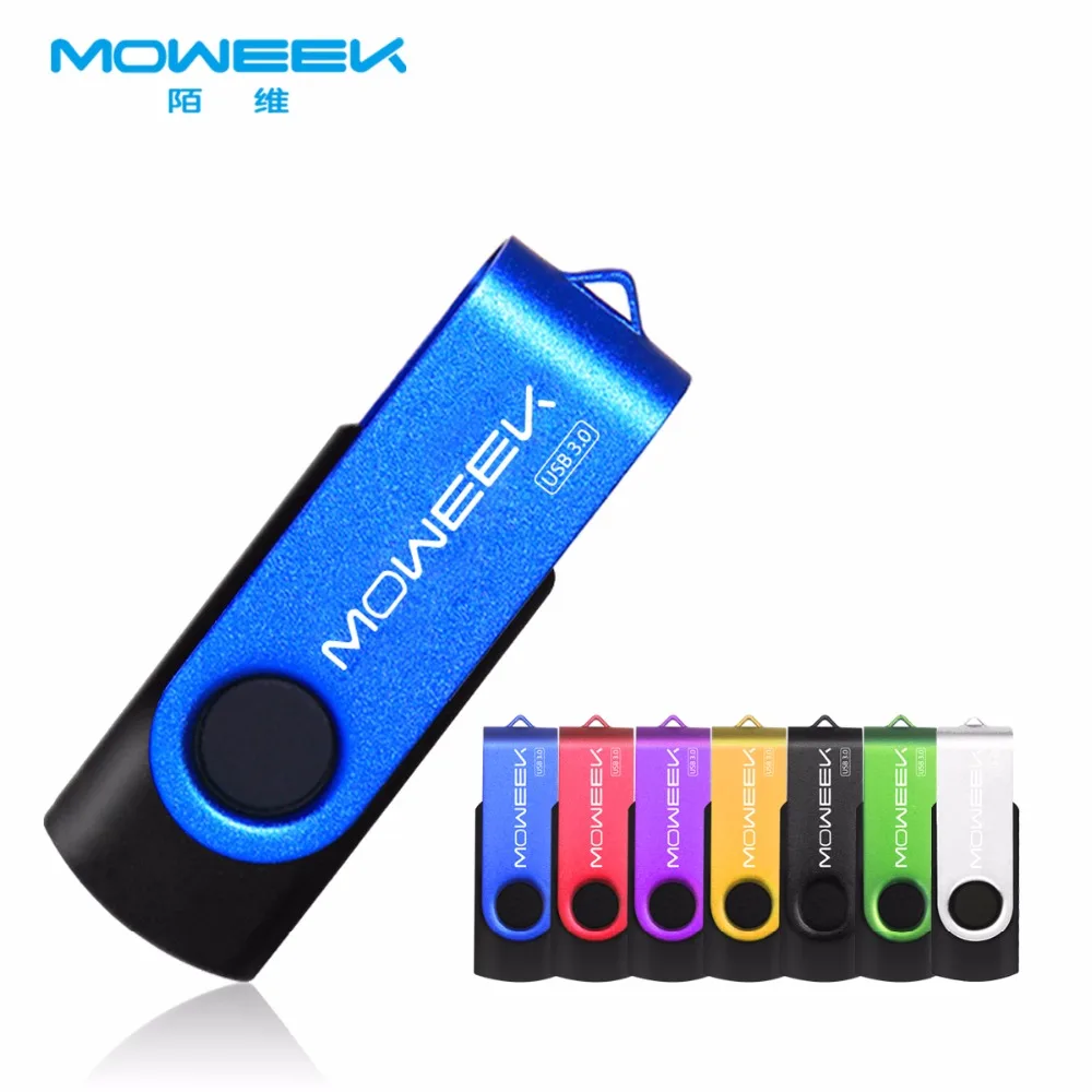 Moweek высокая скорость 3 0 usb флеш накопитель вращающийся металлический реальная