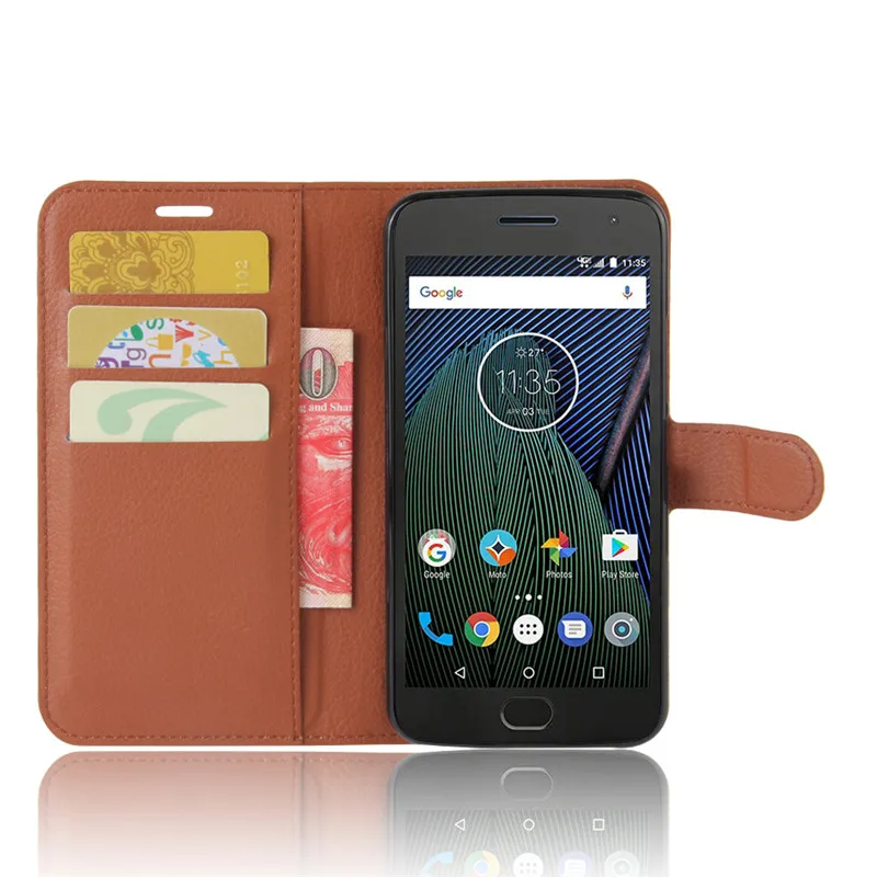 Для Motorola Moto G5 Plus чехол-кошелек из искусственной кожи задняя крышка чехол для телефона для Motorola G5 плюс XT1687 XT1684 XT1685 Чехол Флип сумка