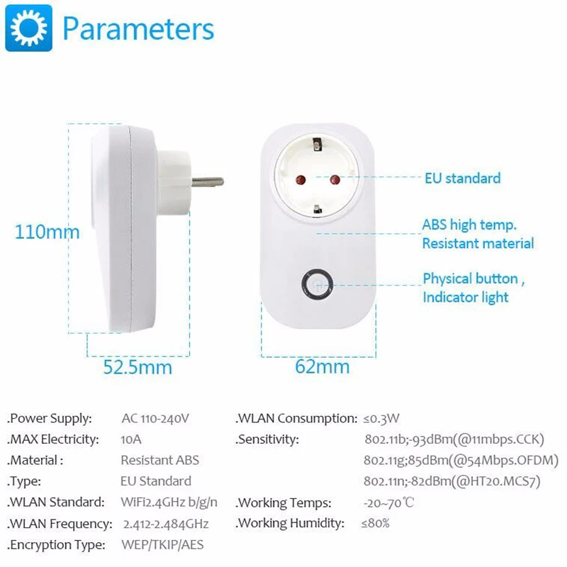 Sonoff S20 WI-FI Беспроводной удаленного Управление гнездо умный таймер Plug