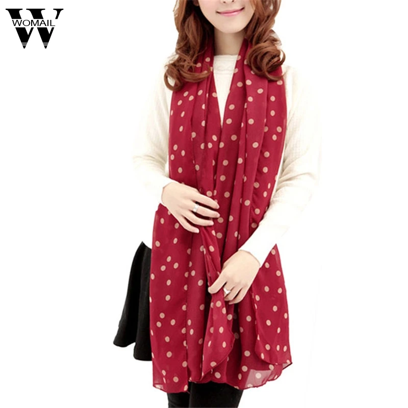 Женский Длинный шарф в горошек из мягкого шелка и шифона|polka dot shawls|chiffon scarfscarf wrap |