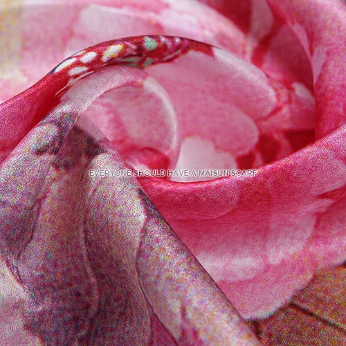 2018 элегантный цветок Стиль шелк тутового шелкопряда Для женщин 110x110 см платок