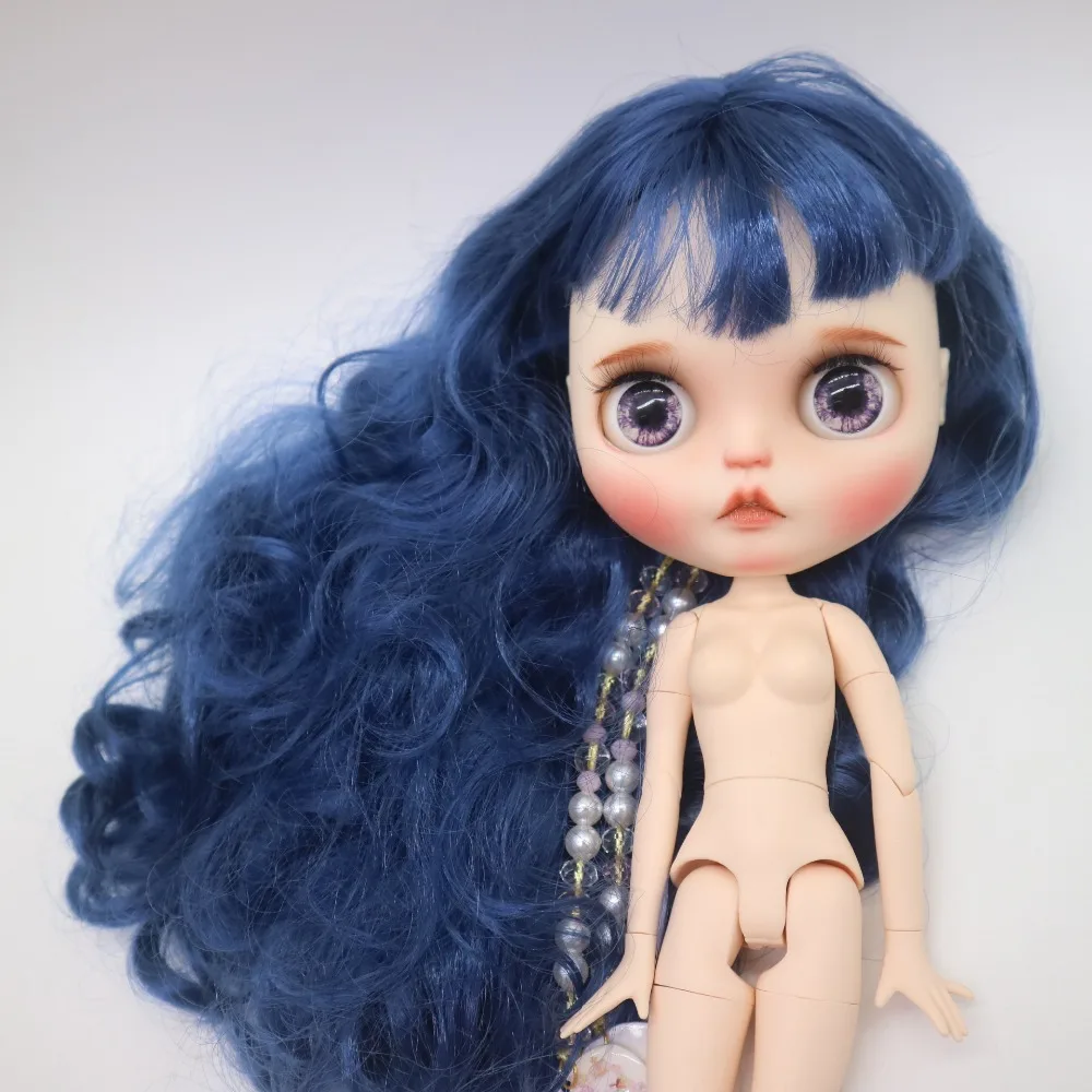 Кастомизация кукла Обнаженная blyth кукла милая кукла голубые волосы 201904