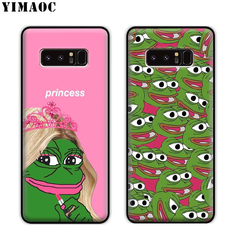 YIMAOC Pepe Funny Frog Cute Soft Silicone Case for Samsung Galaxy S10 S10e S9 S8 Plus S7 S6 Edge J6 Cover |