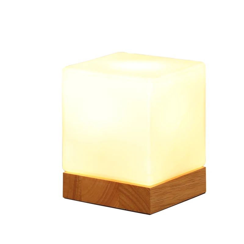 Деревянная светодиодная декоративная маленькая Настольная лампа E27 настольные