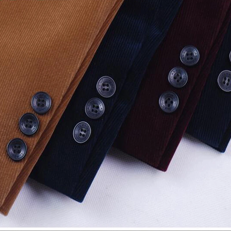 Новый осенний мужской блейзер модный бренд высокое качество вельветовый