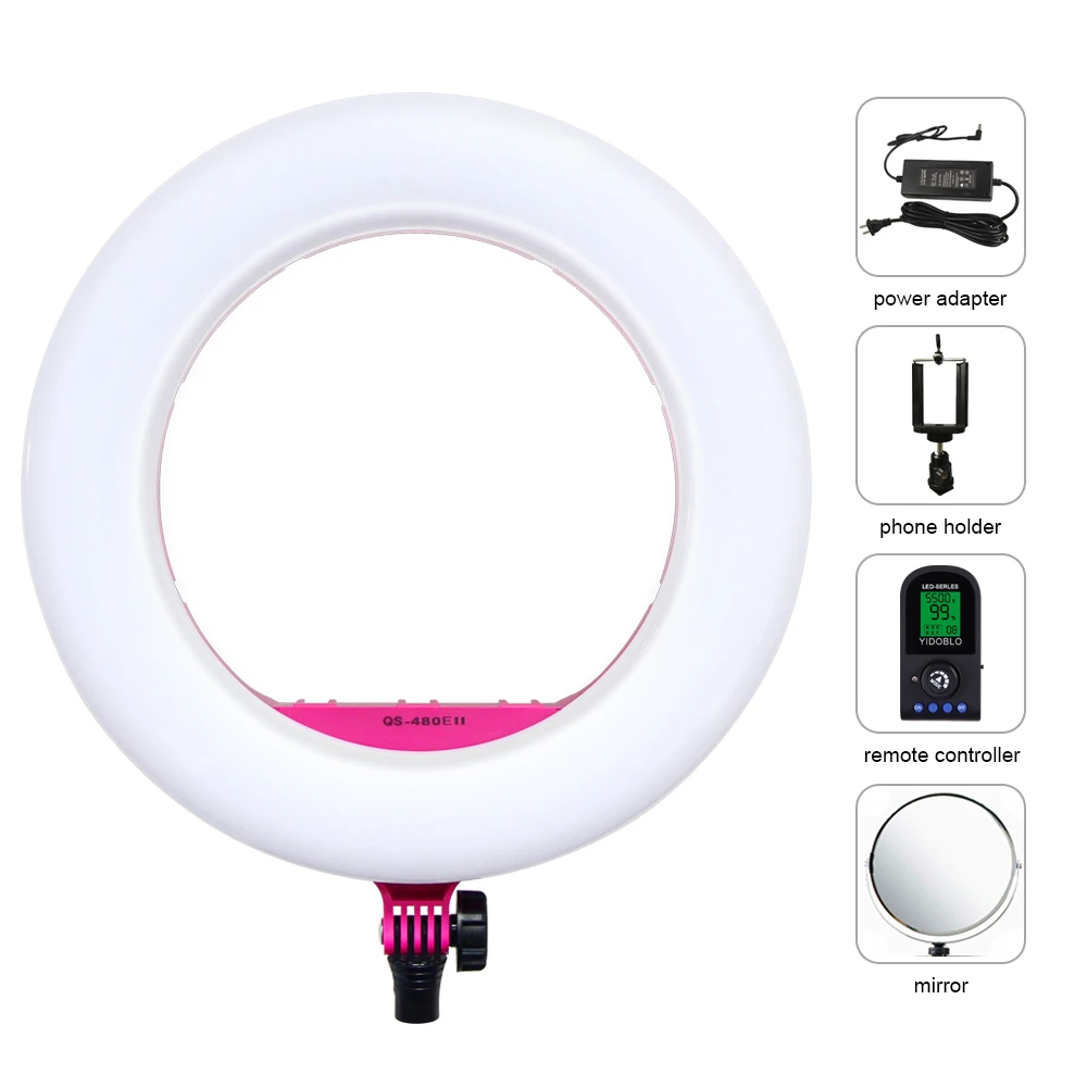 Yidoblo QS 480EII фото селфи видео кольцо лампа 18 &quot480 шт LED свет био цвет дистанционного