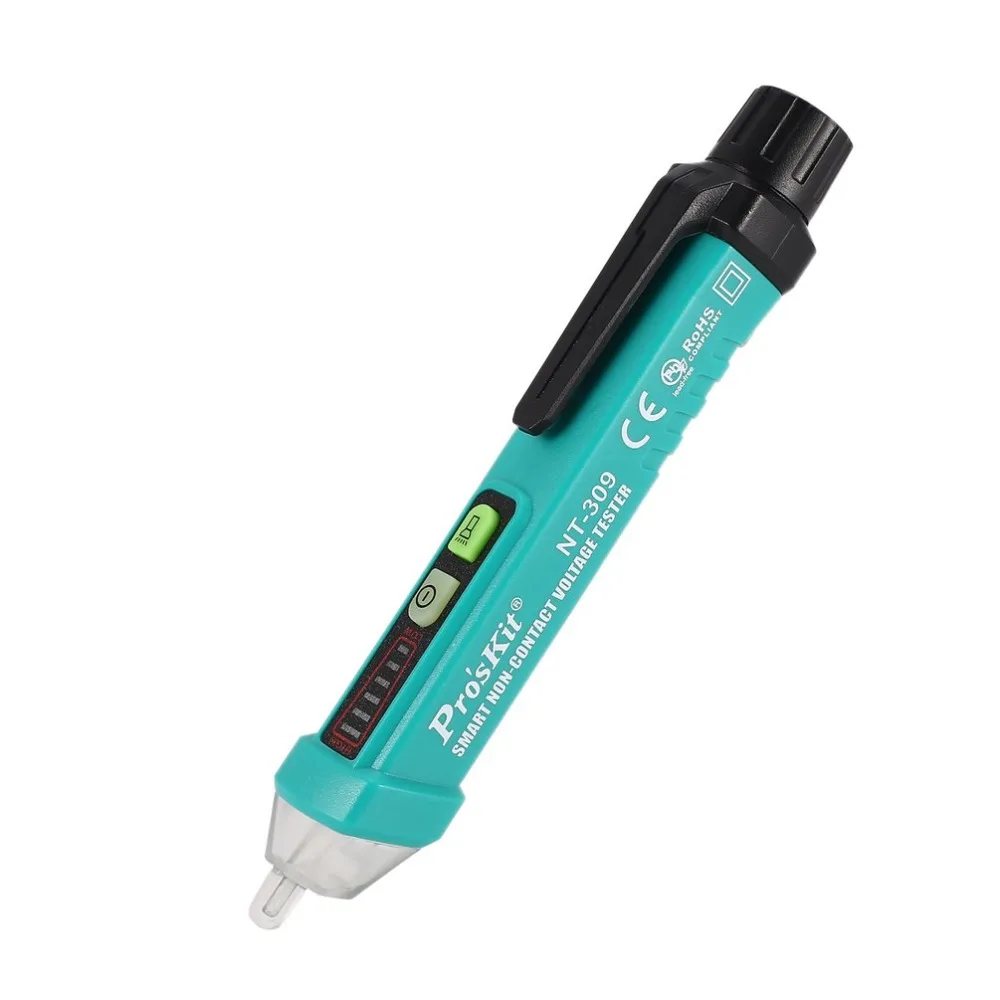 Pros'Kit NT-309 12-1000V high quality Non Contact AC Voltage Detectors Tester Sensor auto power off Electric Pen Test Pencil |