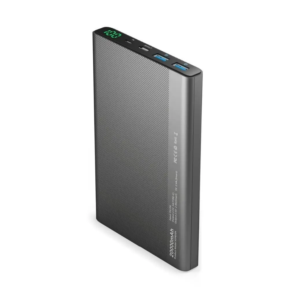 Vinsic 20000 мАч power Bank Dual type C светодиодный дисплей внешний аккумулятор зарядное