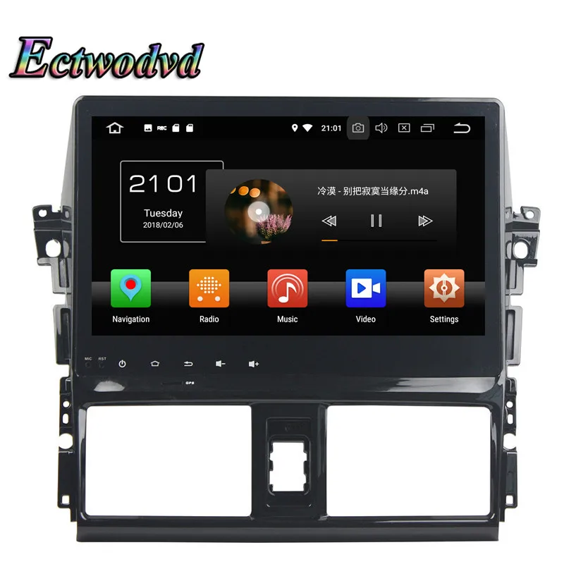 Ectwodvd Octa Core 4G Android 8 0/quad core 1 Автомобильный мультимедийный dvd плеер для Toyota VIOS/YARIS 2013