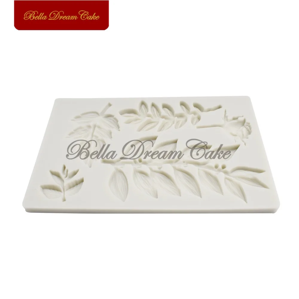 Силиконовая форма AK в виде листьев и ветвей для украшения торта|Формы тортов| |