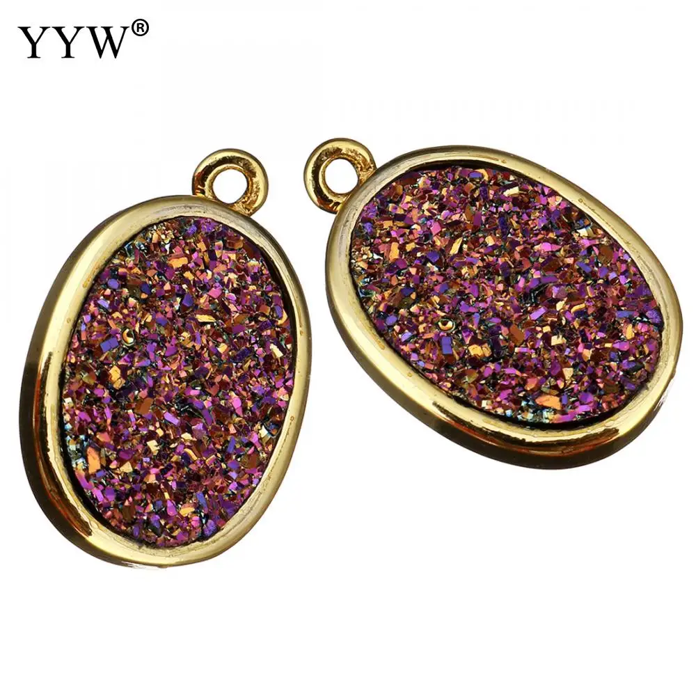 10 шт./лот камни Подвески для изготовления ожерелья ледяной Кварц Хрустальный