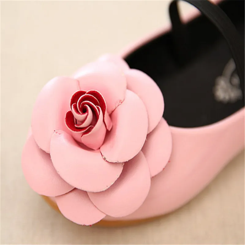 Xinfstreet Girls Shoes Flower PU Leather Princess Nice Baby Kids Designer For Size 21-36 | Детская одежда и обувь