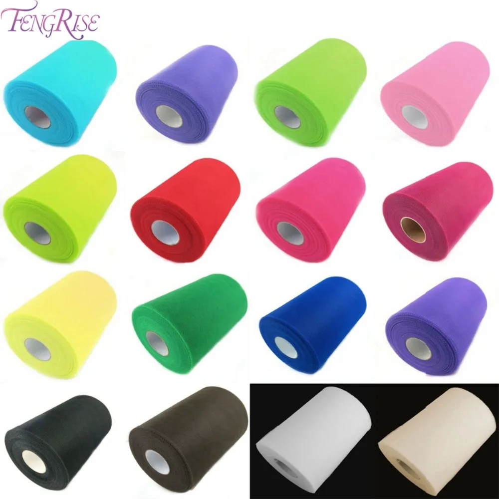 FENGRISE свадебное мероприятие Тюль рулоны деревенский свадебный подарок