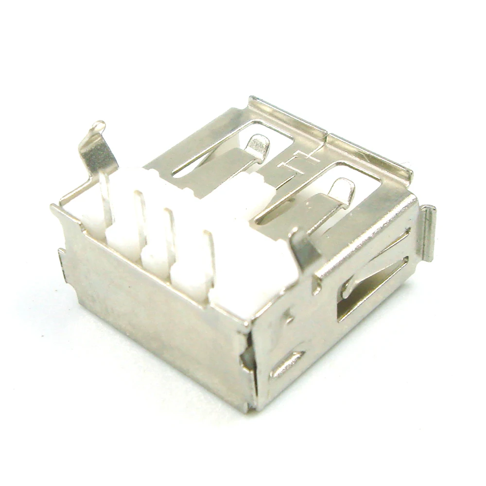 20 шт. USB Тип женский печатного монтажа разъем Разъем Угловые 4 Булавки|pcb connector pin|4