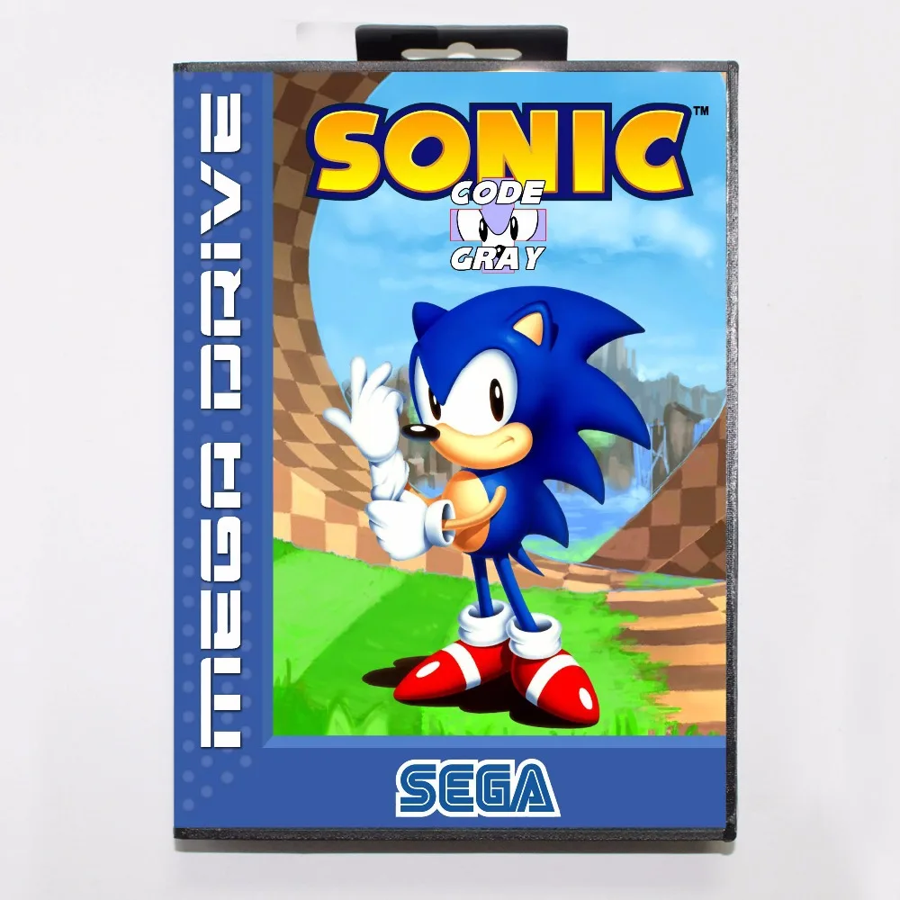 Sonic зубная щётка код серый 16 бит MD карточная игра с коробку для Sega Megadrive/Genesis|16 bit|md
