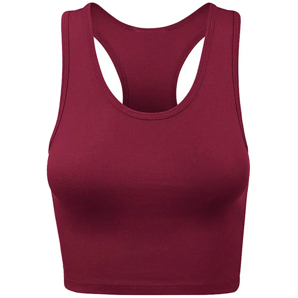 Crop Top Women Athletic Running Sports Bra Streetwear Gym Fitness Seamless Padded Vest Tank Tops 2019 New LD | Женская одежда