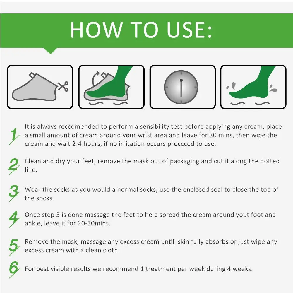 1 упаковка маска для ухода за кожей ног увлажняющая отбеливающая пленка гладких