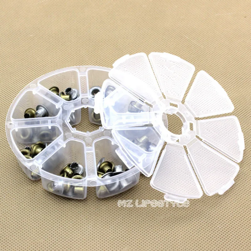 

Buulqo 2pcs/lot 8 grids plastic storage box round Jewelry Bead Storage Plastic Box Container Craft Organizer