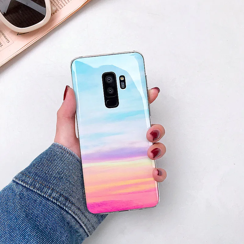 Мраморный чехол для Samsung Galaxy S10 S8 S7 Edge S9 Plus с подставкой из ТПУ A30 A50 M10 Note 9 8
