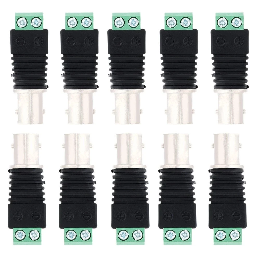ESCAM 10 шт./лот Coax Cat5 Cat6 BNC Гнездовой разъем для видеонаблюдения подключения видео
