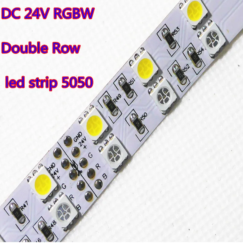 Двухрядные водонепроницаемые гибсветодиодный светодиодные ленты 5050 SMD RGBW RGBWW RGB 12