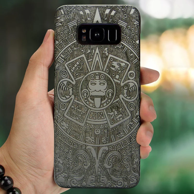 Роскошный Деревянный чехол s для iPhone 7 8 Plus X деревянная гравировка задняя крышка для samsung Galaxy S8 S8 Plus Note 8 чехол