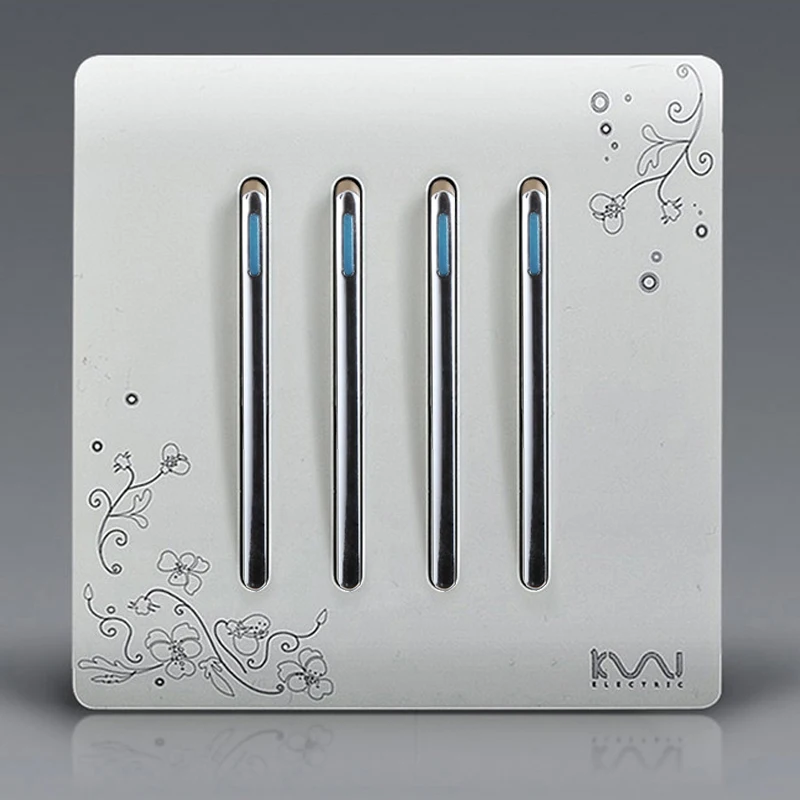 Настенный выключатель COSWALL настенный светильник 4 Gang 1 Way цвета слоновой кости