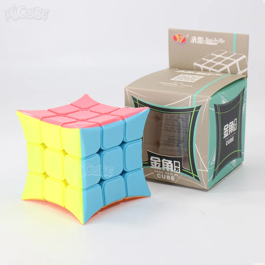 Strickerless Yongjun Jinjiao Cube 3x3 Golden Honer 3x3x3 магические кубики 3*3 Cubo Magico Stickerless Sharp Coner - Цвет: Strickerless