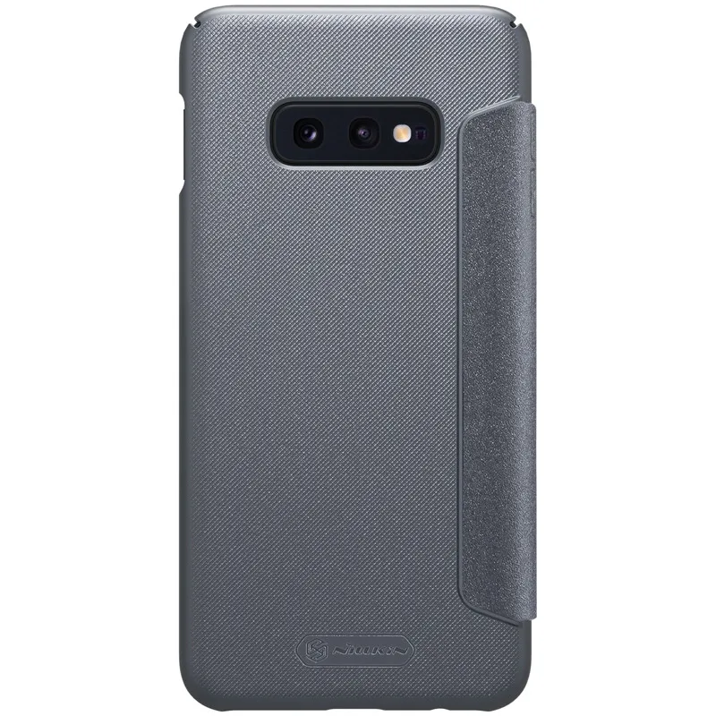 black look like grey 10 шт./лот NILLKIN Sparkle кожаный чехол для samsung Galaxy S10e Искусственная кожа флип чехол для Galaxy S10 Lite в розничной посылка - Цвет: black look like grey