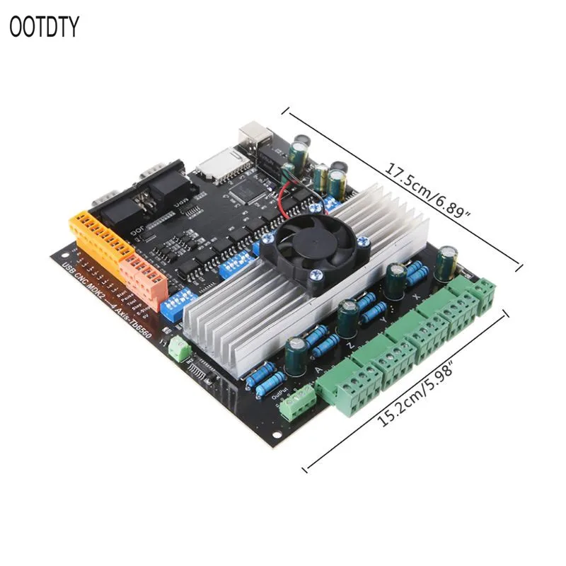 USB MDK2 4 оси Tb6560 Драйвер шагового двигателя плата 3.5A 24 В с MPG интерфейс для ЧПУ гравировки контроллер двигателя